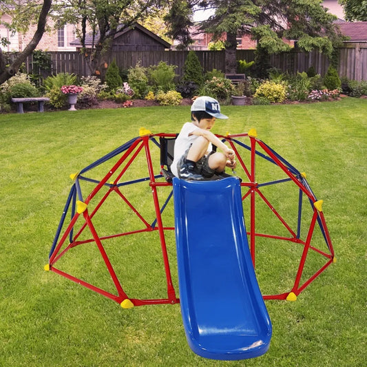 6ft Dome Climber With 1.2m Slide And Climbing Stones