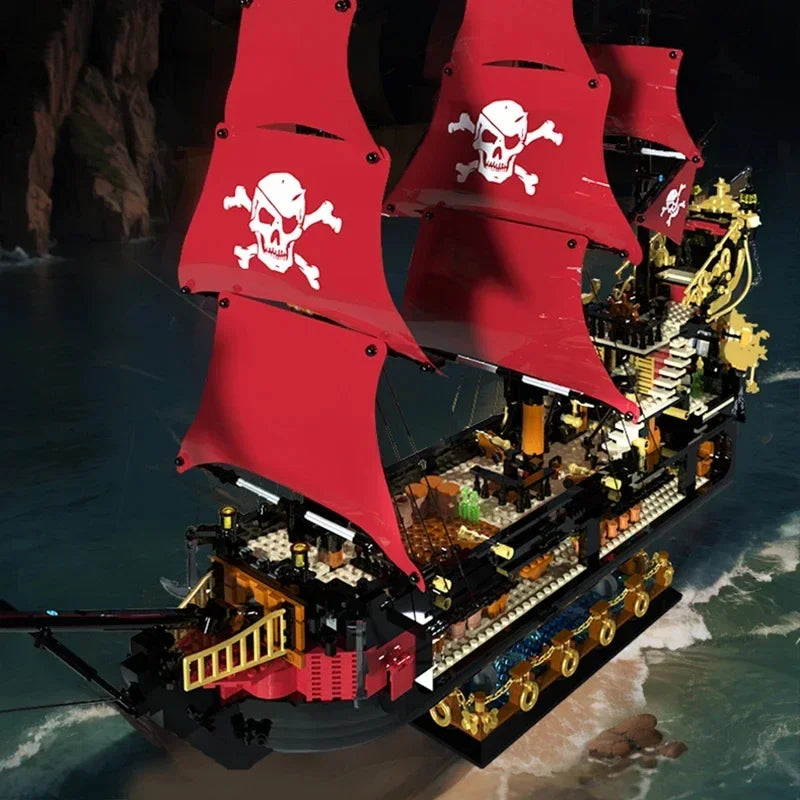 3399PCS Phantom Queen Pirate Ship Building Blocks Toy Set