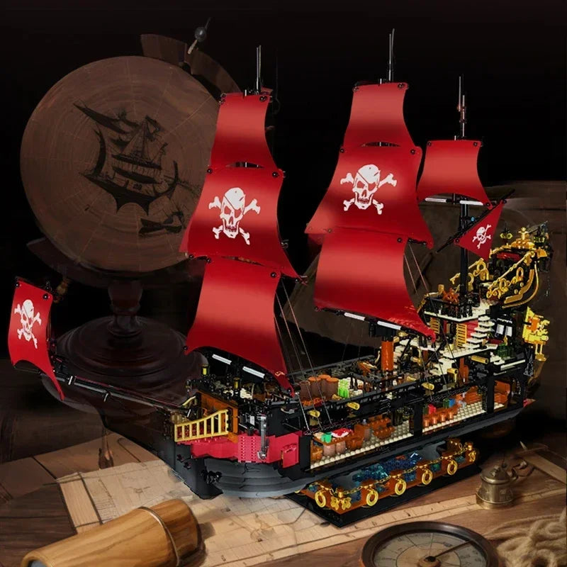 3399PCS Phantom Queen Pirate Ship Building Blocks Toy Set