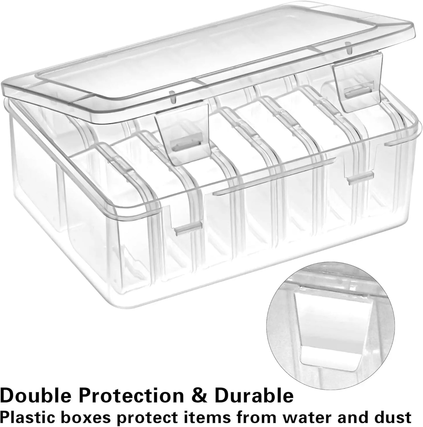 Clear Plastic Bead Organizers Set of 15 Mini Storage Cases