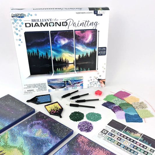 ArtSkills Northern Lights Diamond Painting Kit for Creative Fun