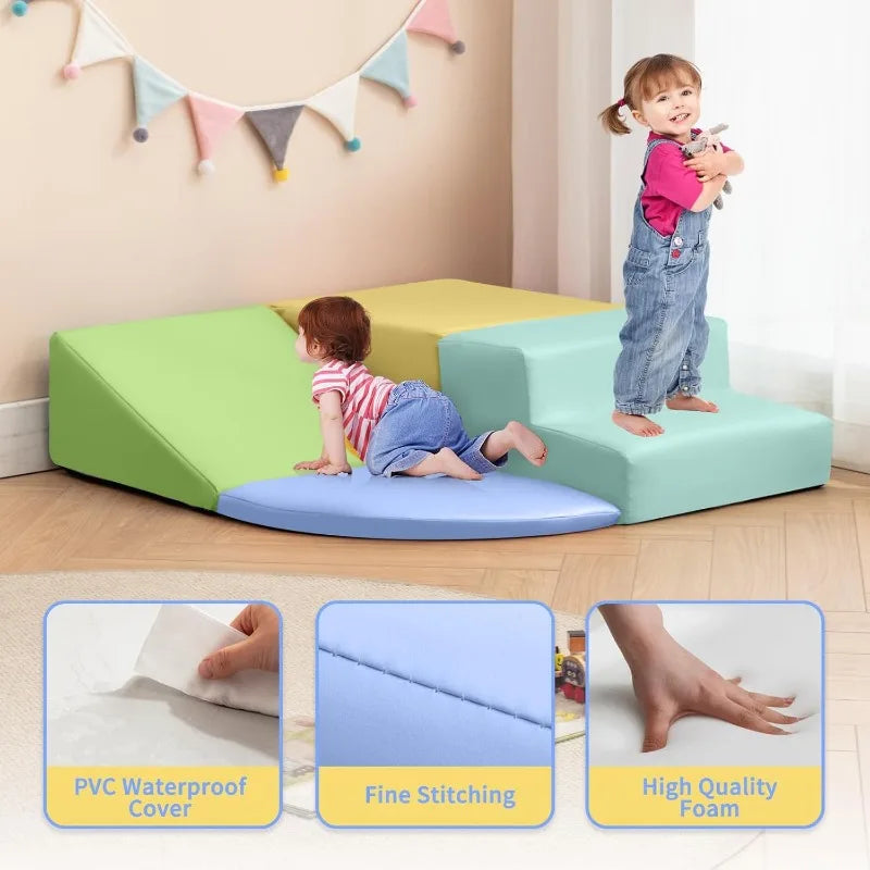 Foam Climbing Blocks for Toddlers 4 Pack Indoor Play Set