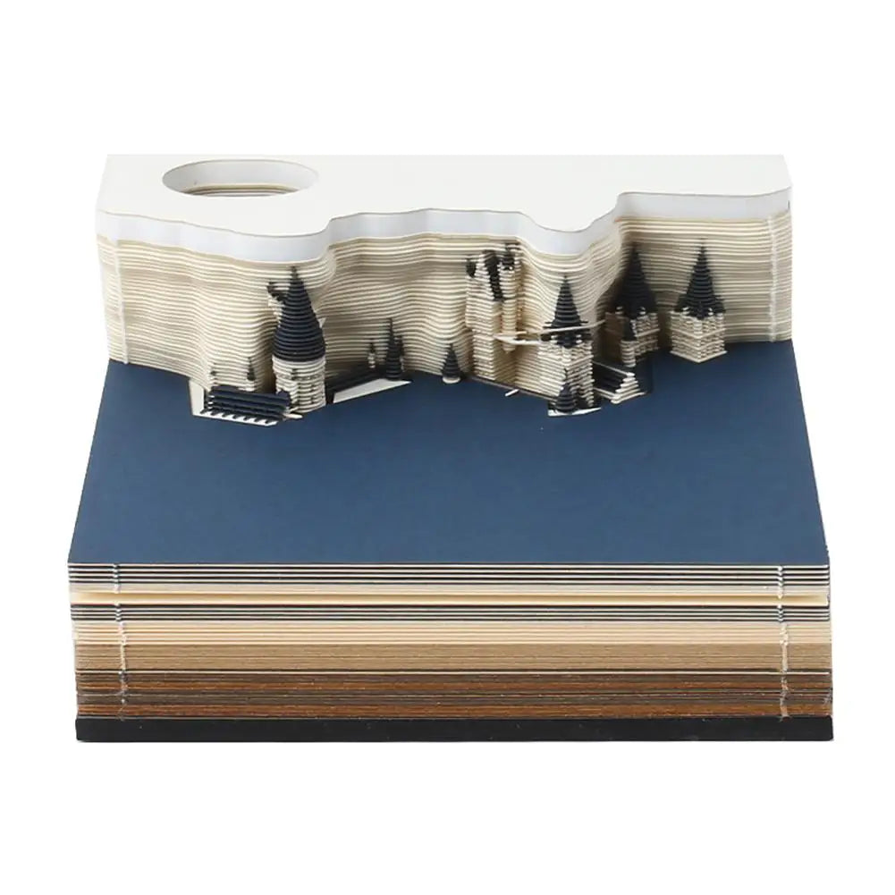 Hogwarts Magic Castle Light Up 3D Calendar Notepad DIY Gift