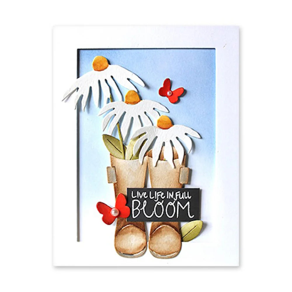 Blooms Floral Twirl Daisies Cutting Dies for DIY Crafts