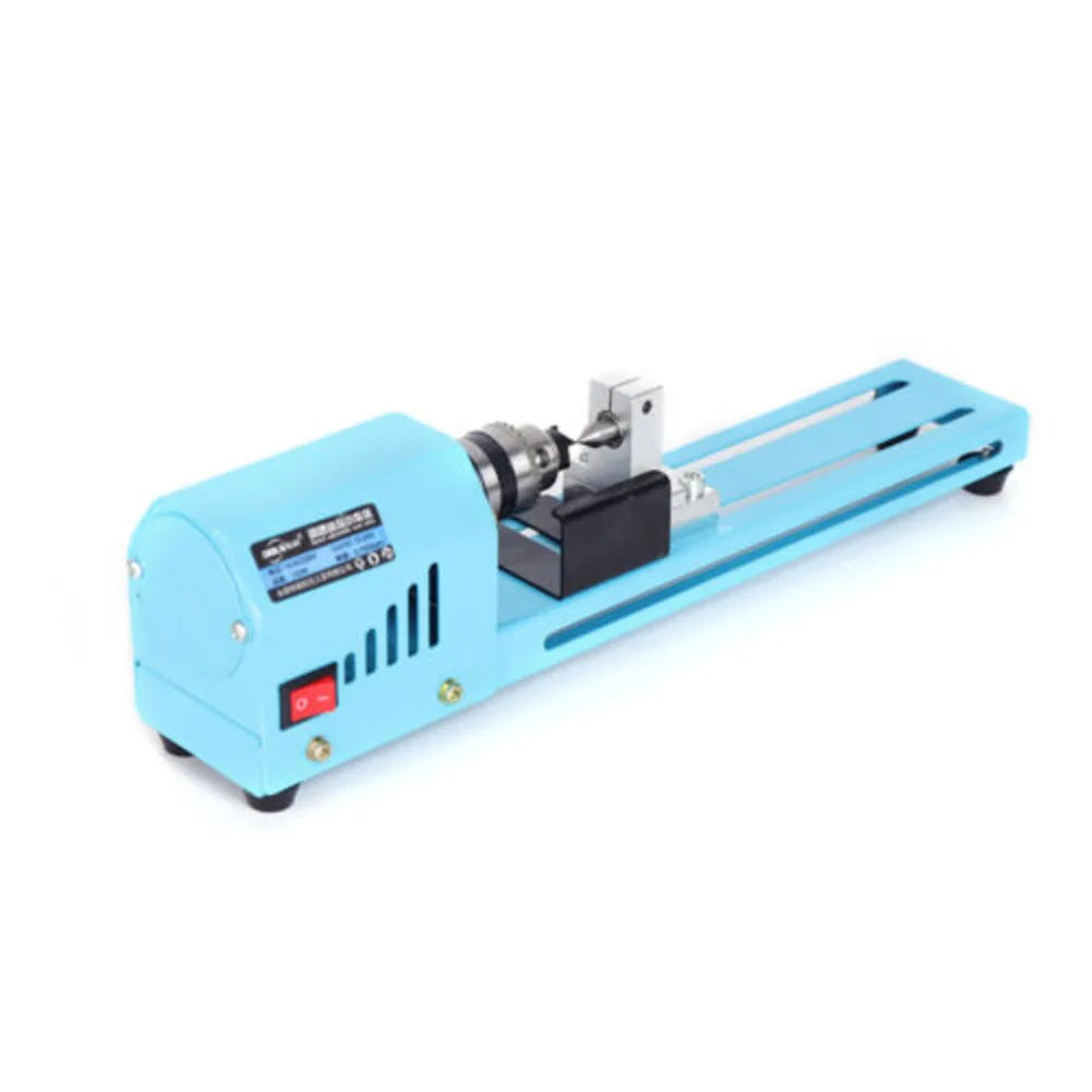 Portable Mini Wood Lathe With Seven Speeds For Tabletop Use