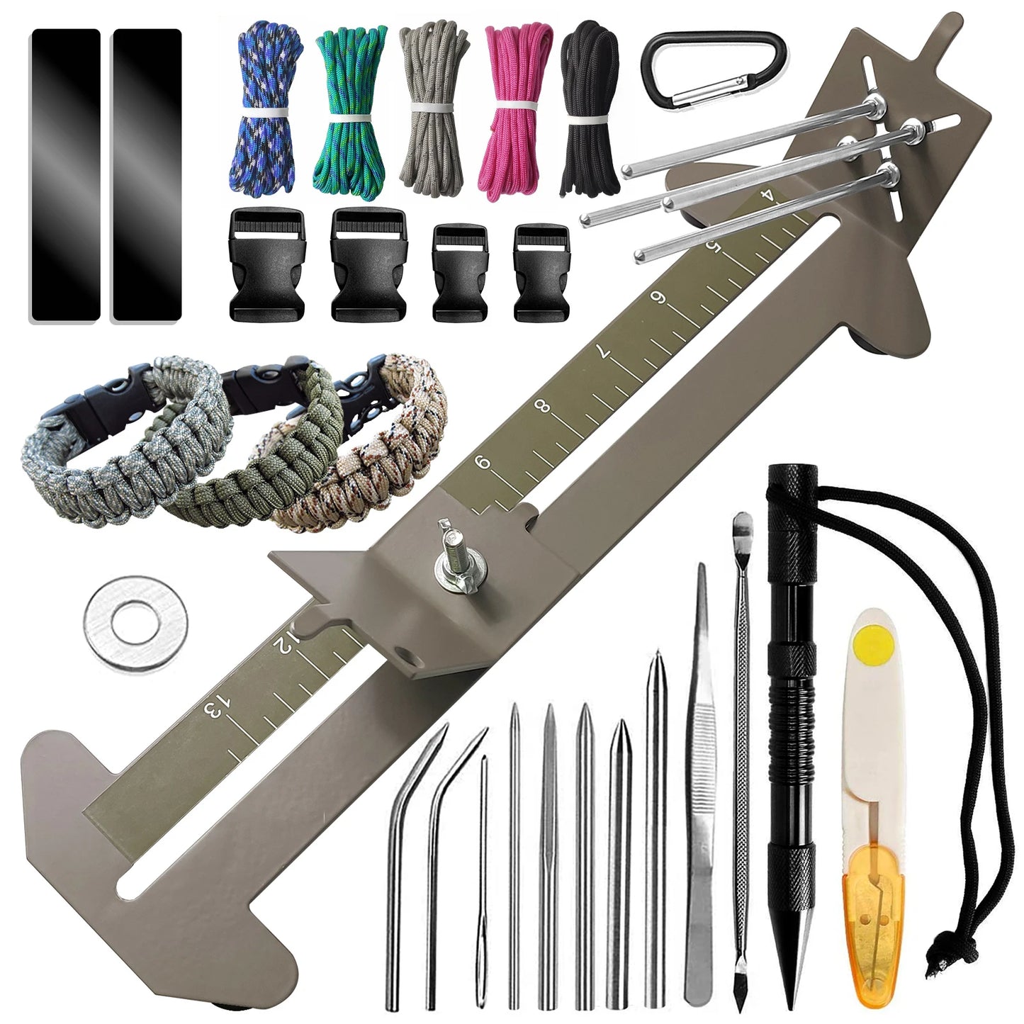 Paracord Bracelet Kit With Marlin Spike And Adjustable Jig