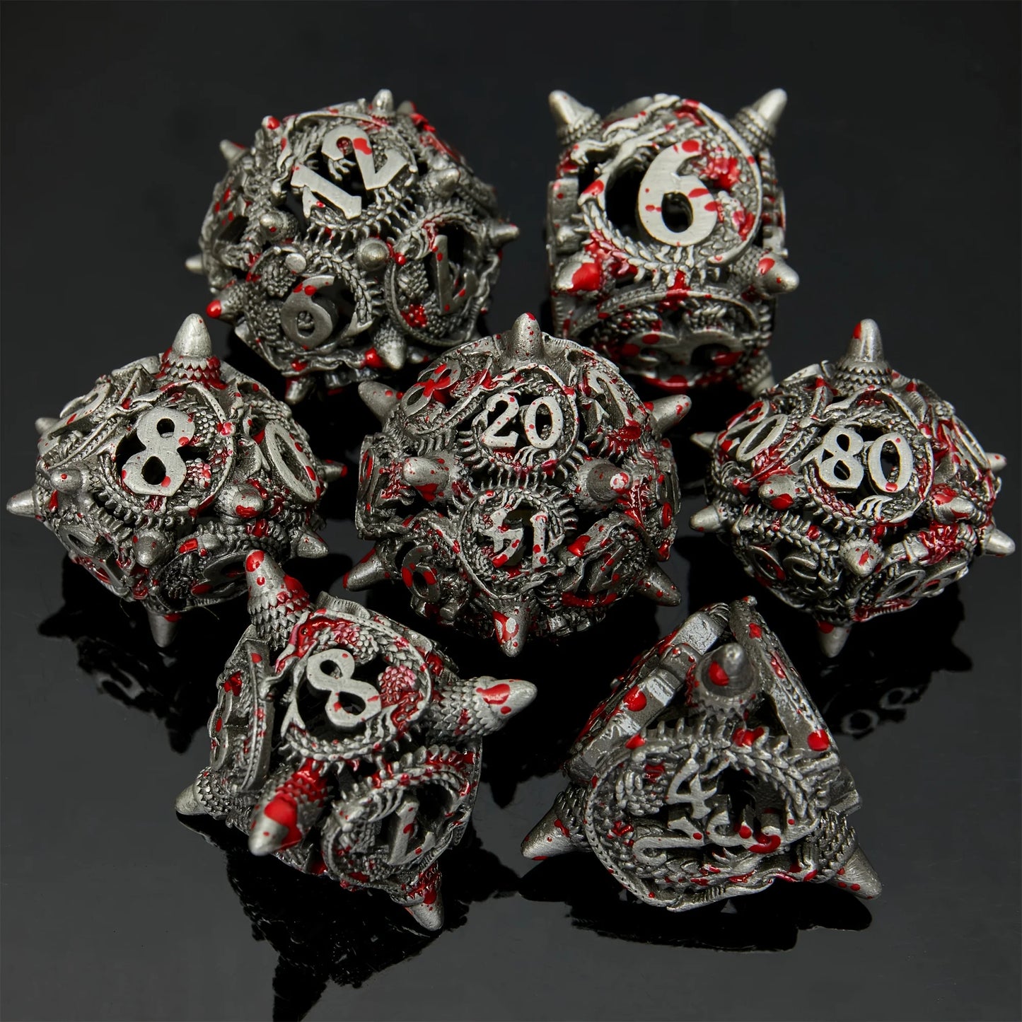 Premium Metal Dice Set For Dungeons Dragons RPG Gift Idea