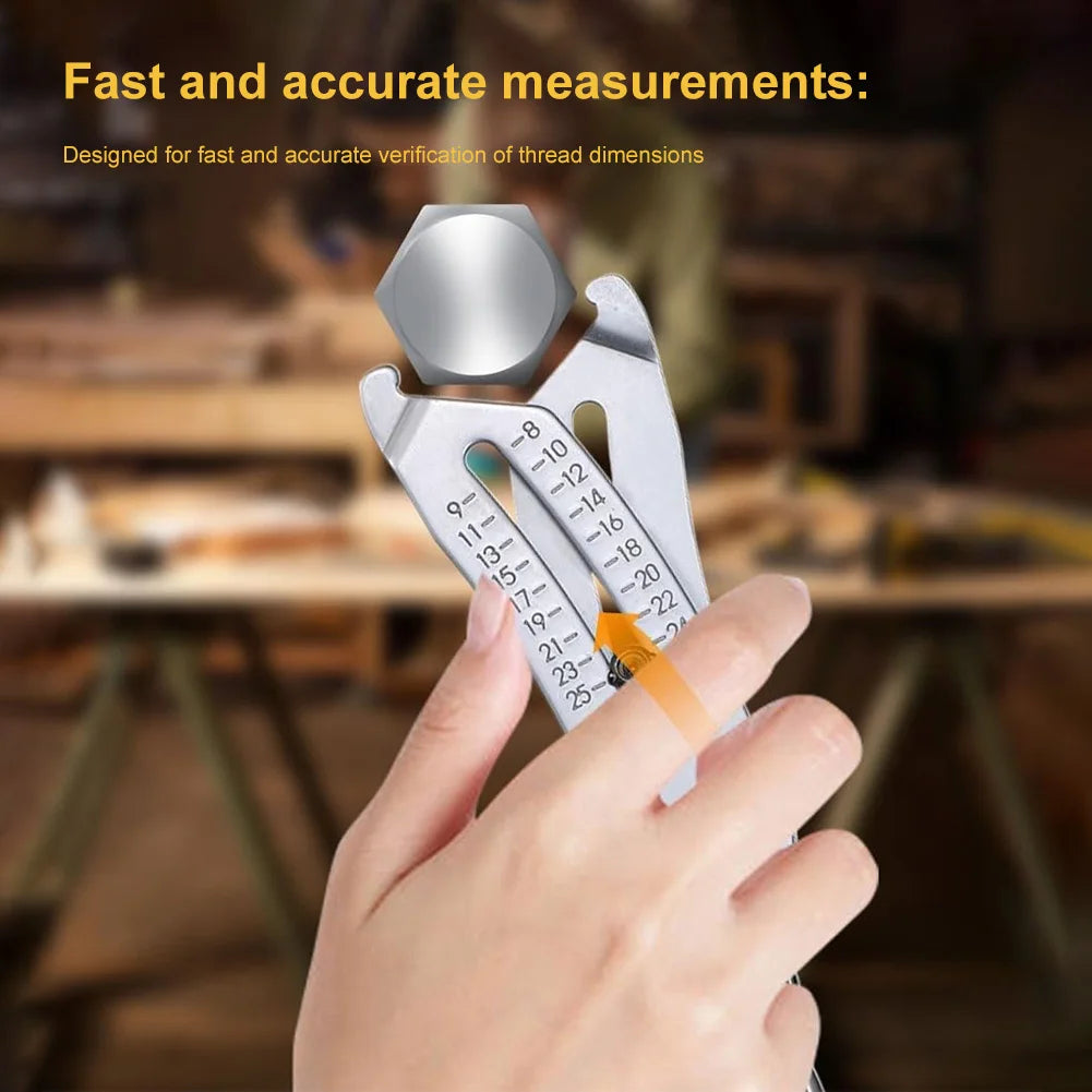 Thread Size Checker Keychain Bolt Size Finder Gauge