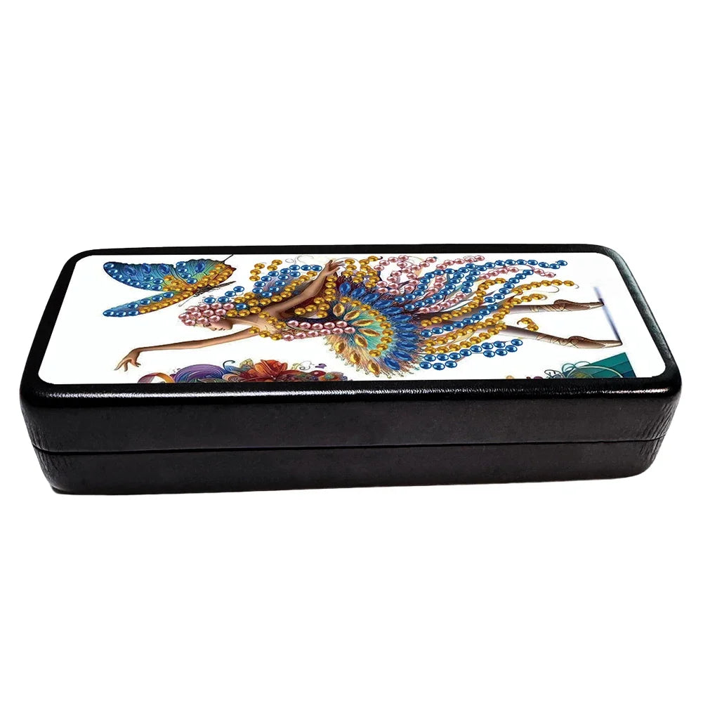 Holy Mother Diamond Painting Eyeglasses Case with Rhinestones