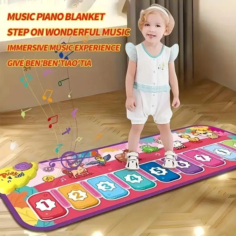 Interactive Red Piano Dance Mat For Kids Educational Play