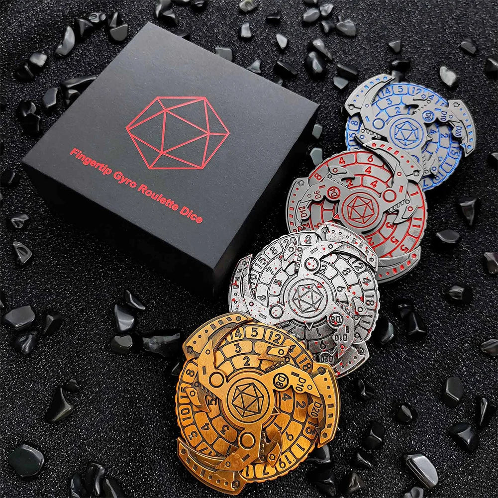 7 In 1 Dnd Dice Spinner Box And Fidget Gadget Metal Gyro