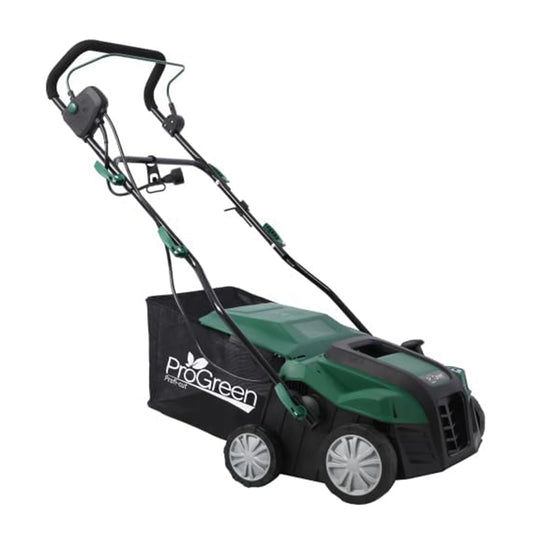 2-in-1 Electric Lawn Scarifier and Dethatcher with Bag