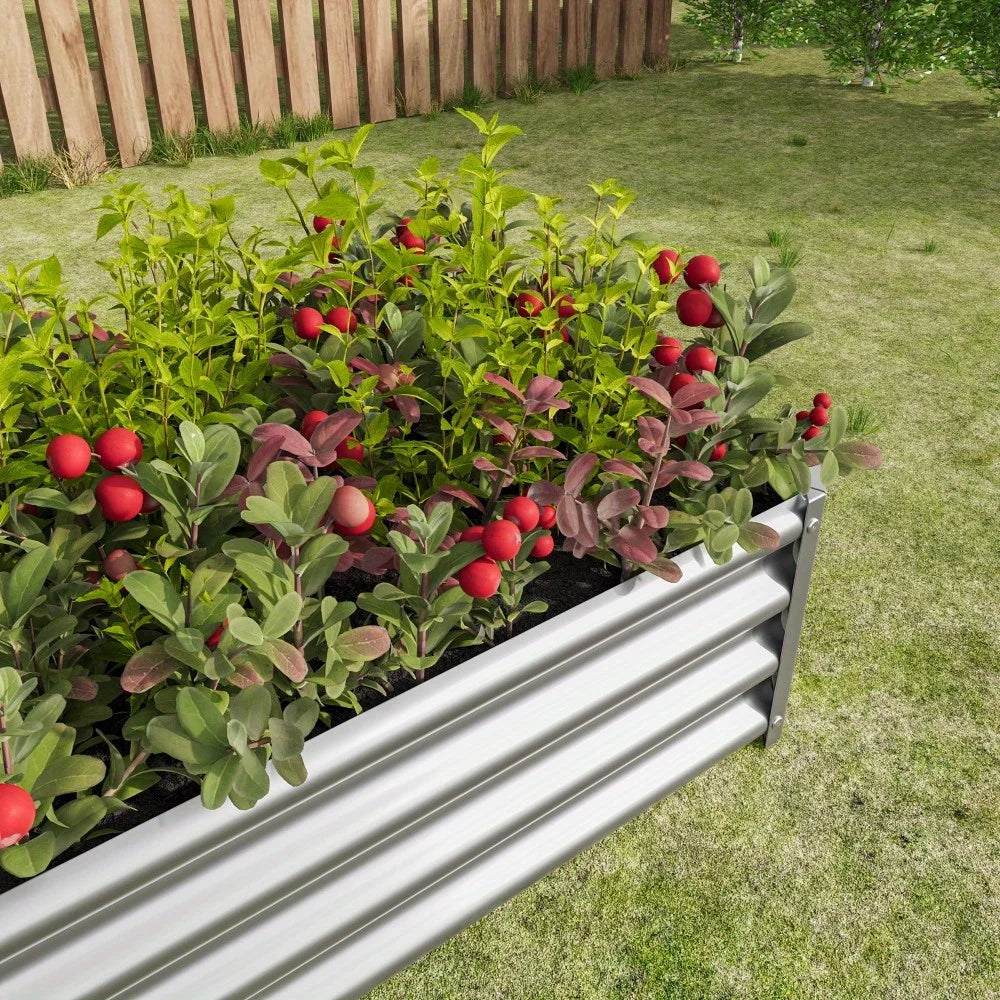 Galvanized Steel Raised Garden Bed Kit for Outdoor Planting