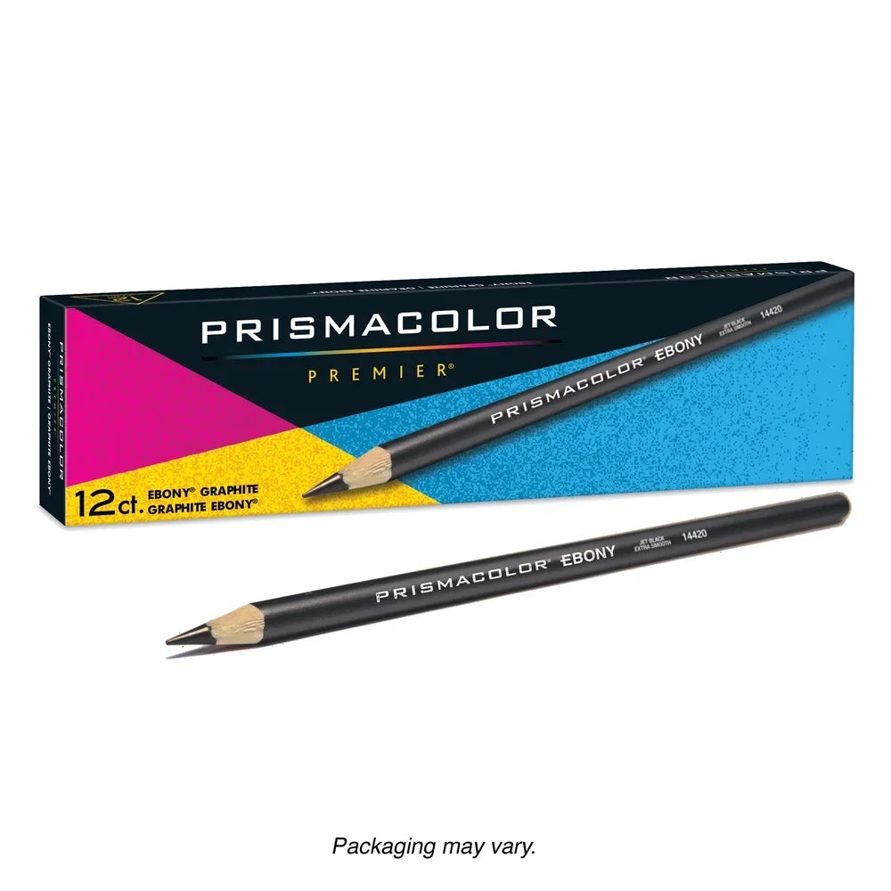 Ebony Sketching Pencils Set of 12 Ultra Smooth Graphite Leads