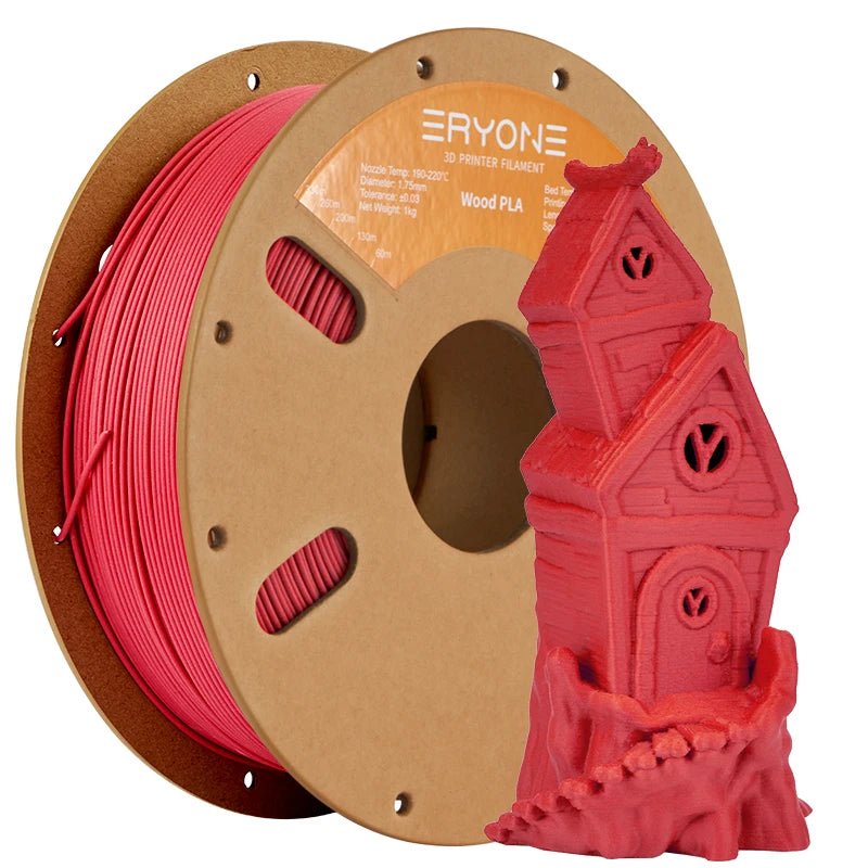 Eryone Wood PLA Filament 1KG 1.75mm High Quality 3D Printing