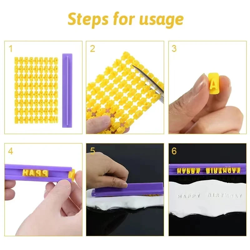 Alphabet Number Clay Stamp Set For Pottery Embosser
