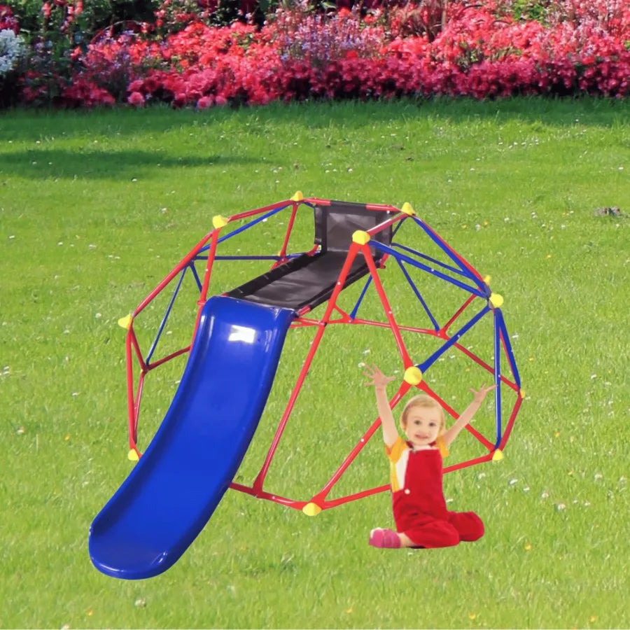 6ft Dome Climber With 1.2m Slide And Climbing Stones