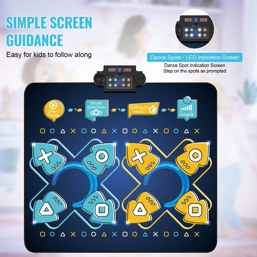 Two Player Dance Mat Pad For Girls Ages Three And Up