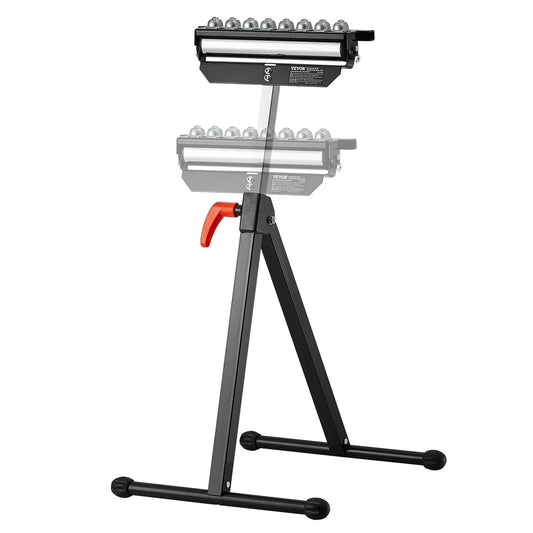 Folding Roller Stand 300 LB Capacity Adjustable 26.8 To 42.5 Inches For Woodworking