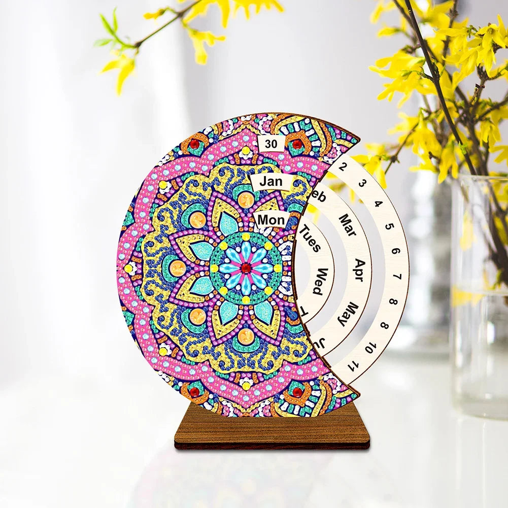 Diamond Art Rotating Calendar Desk Decor Kit for Home