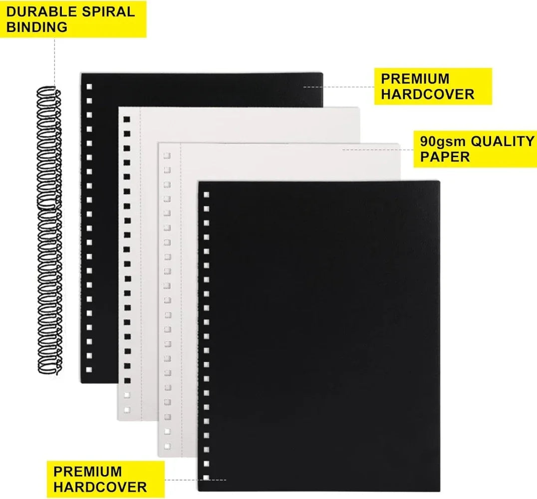 Hardcover Spiral Bound Sketchbook 8.5x11 Inch 80 Sheets
