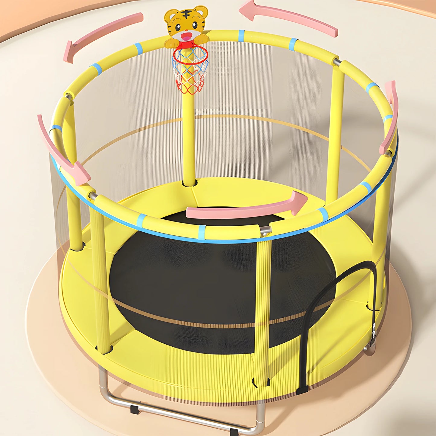 Indoor Trampoline For Kids 55 Inch Safety Enclosure