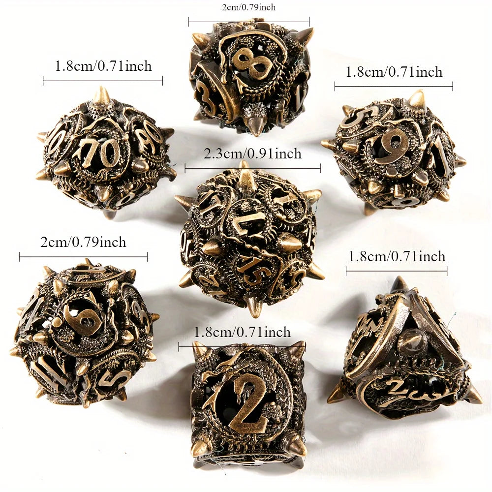 Premium Metal Dice Set For Dungeons Dragons RPG Gift Idea