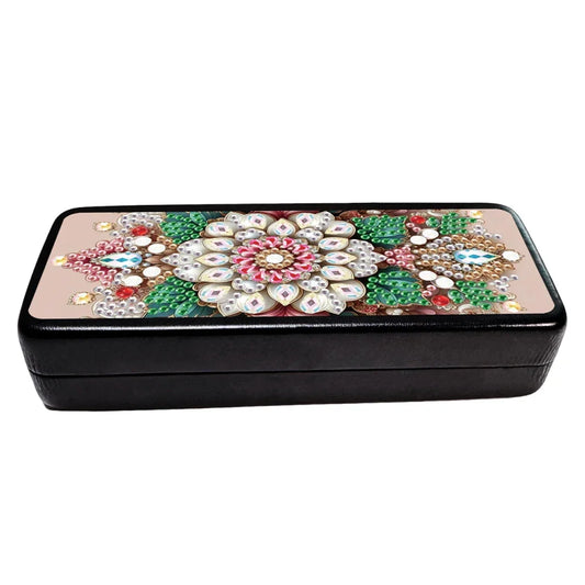Holy Mother Diamond Painting Eyeglasses Case with Rhinestones
