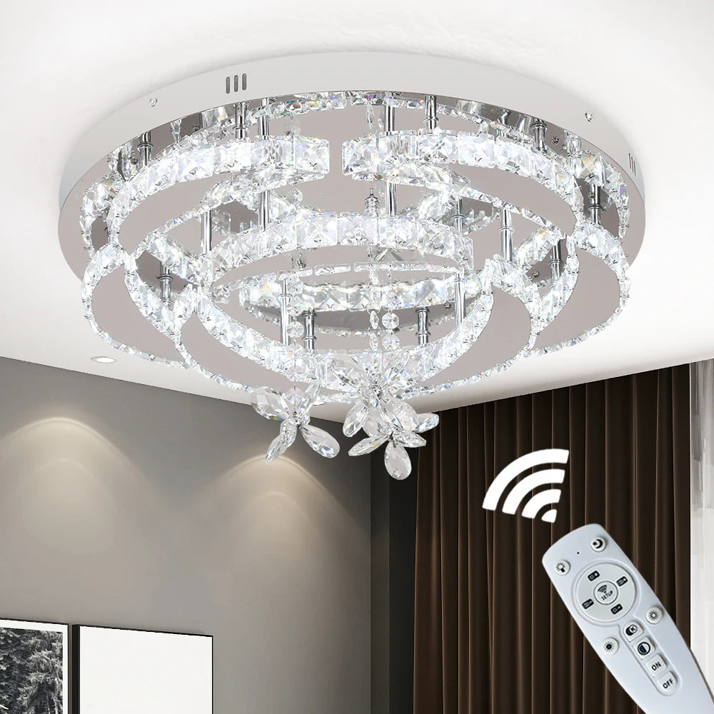 K9 Crystal Chandelier LED Pendant Light for Living Room