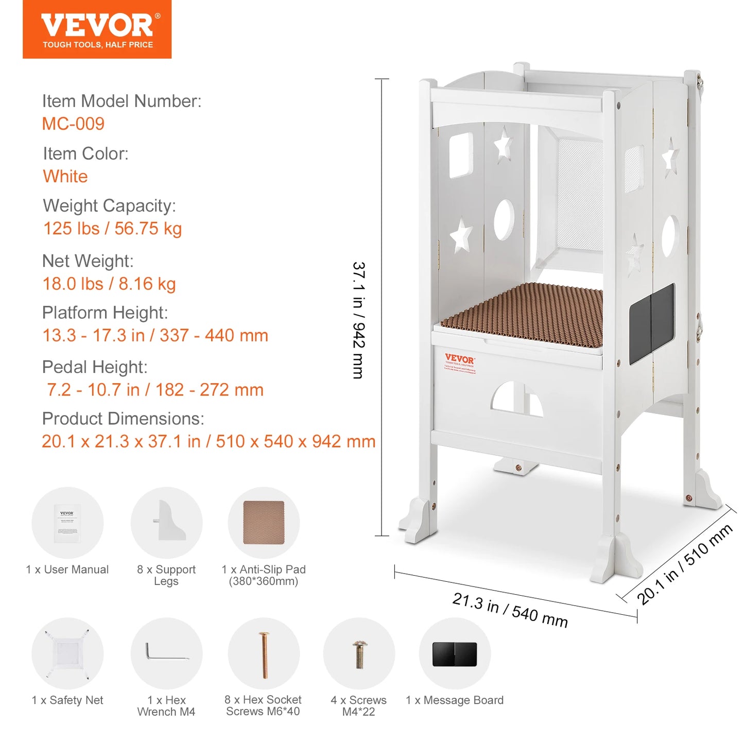 Tower Step Stool Foldable For Kids With Adjustable Height