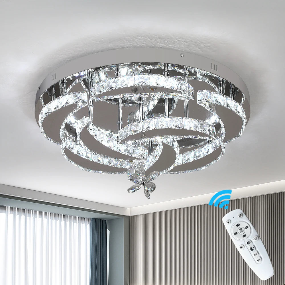 K9 Crystal Chandelier LED Pendant Light for Living Room