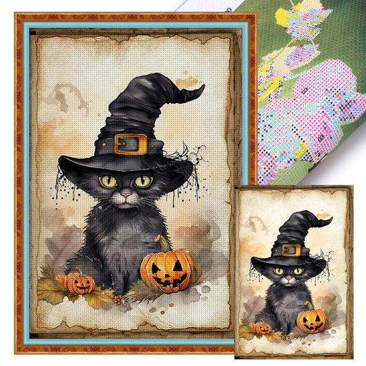 Halloween Cross Stitch Kit With Eco Cotton Threads 11CT