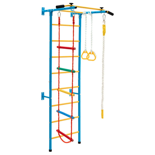 Costway 5 In 1 Kids Indoor Wall Gym Swedish Ladder Set
