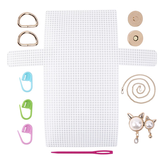 DIY Materials Kit Knitting Crochet Bags Kit Plastic Frame Sheet for DIY Crafts