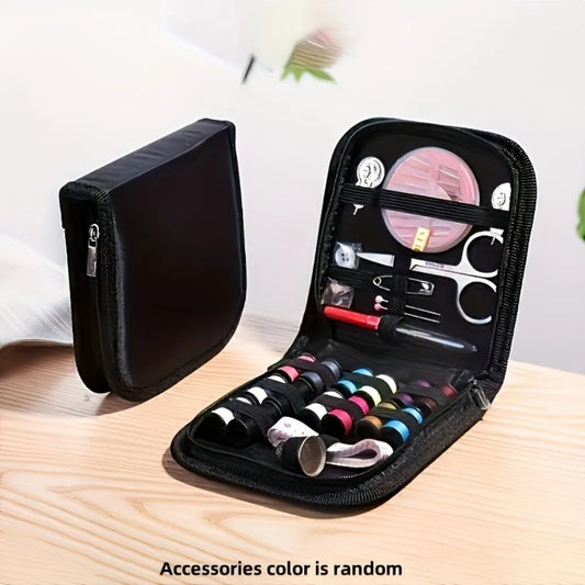 Mini Canvas Sewing Kit Travel Set With Thread Scissors