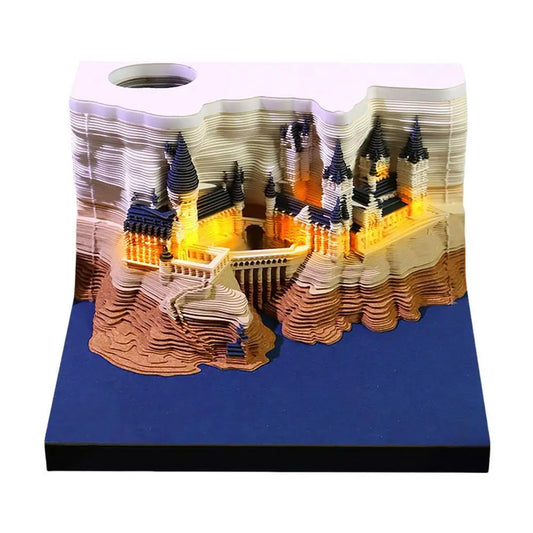 Hogwarts Magic Castle Light Up 3D Calendar Notepad DIY Gift