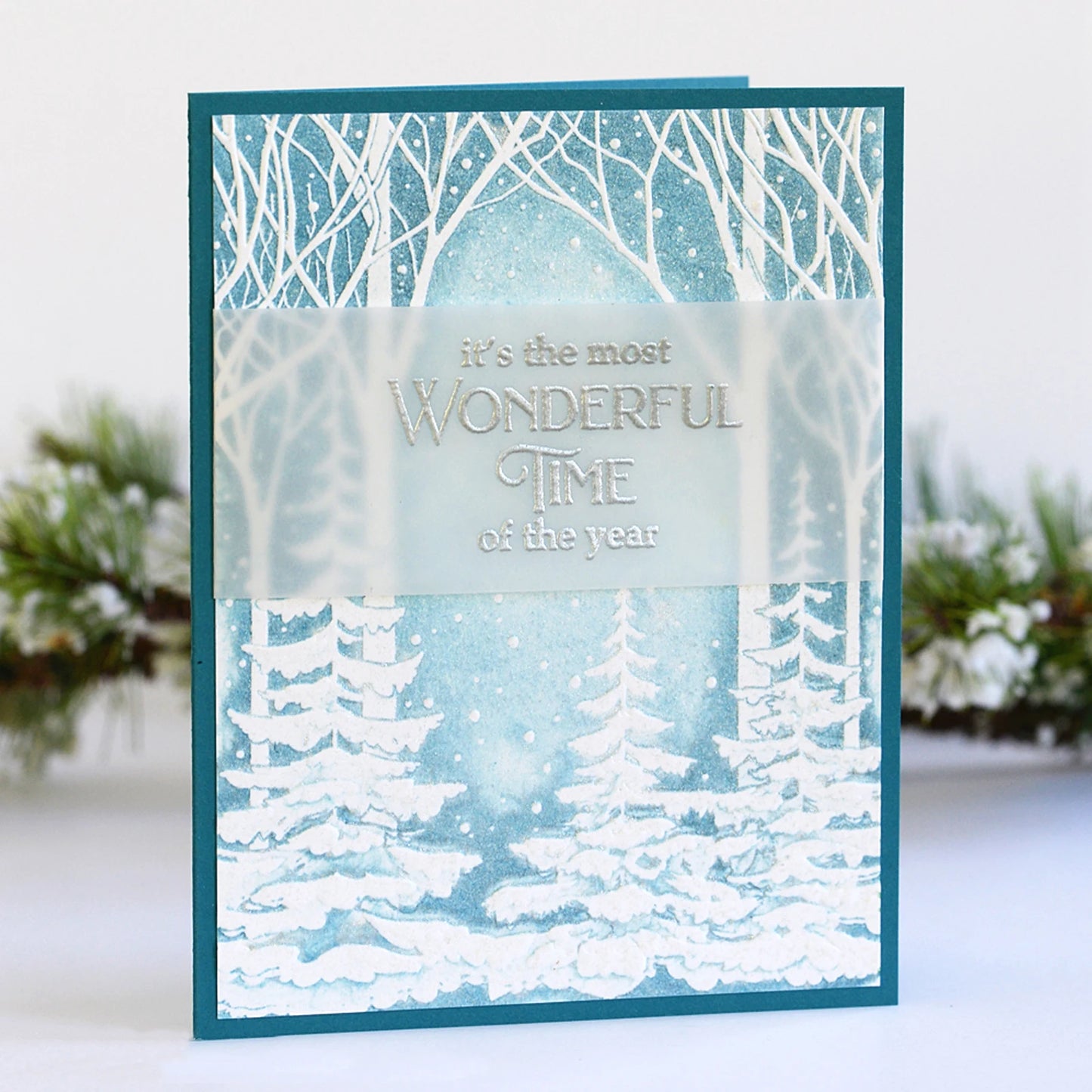 Christmas Snow Forest 3D Embossing Folder For Scrapbooking