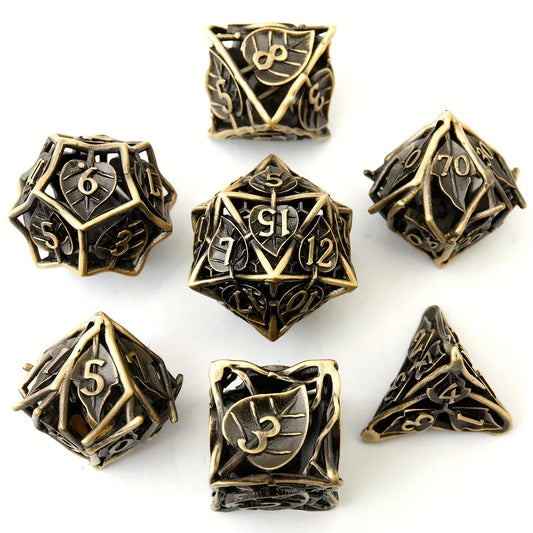 Metal Dice Set For DnD 7 Polyhedral Dice Holiday Gift