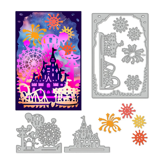 Ferris Wheel Amusement Park Die Set For Card Making