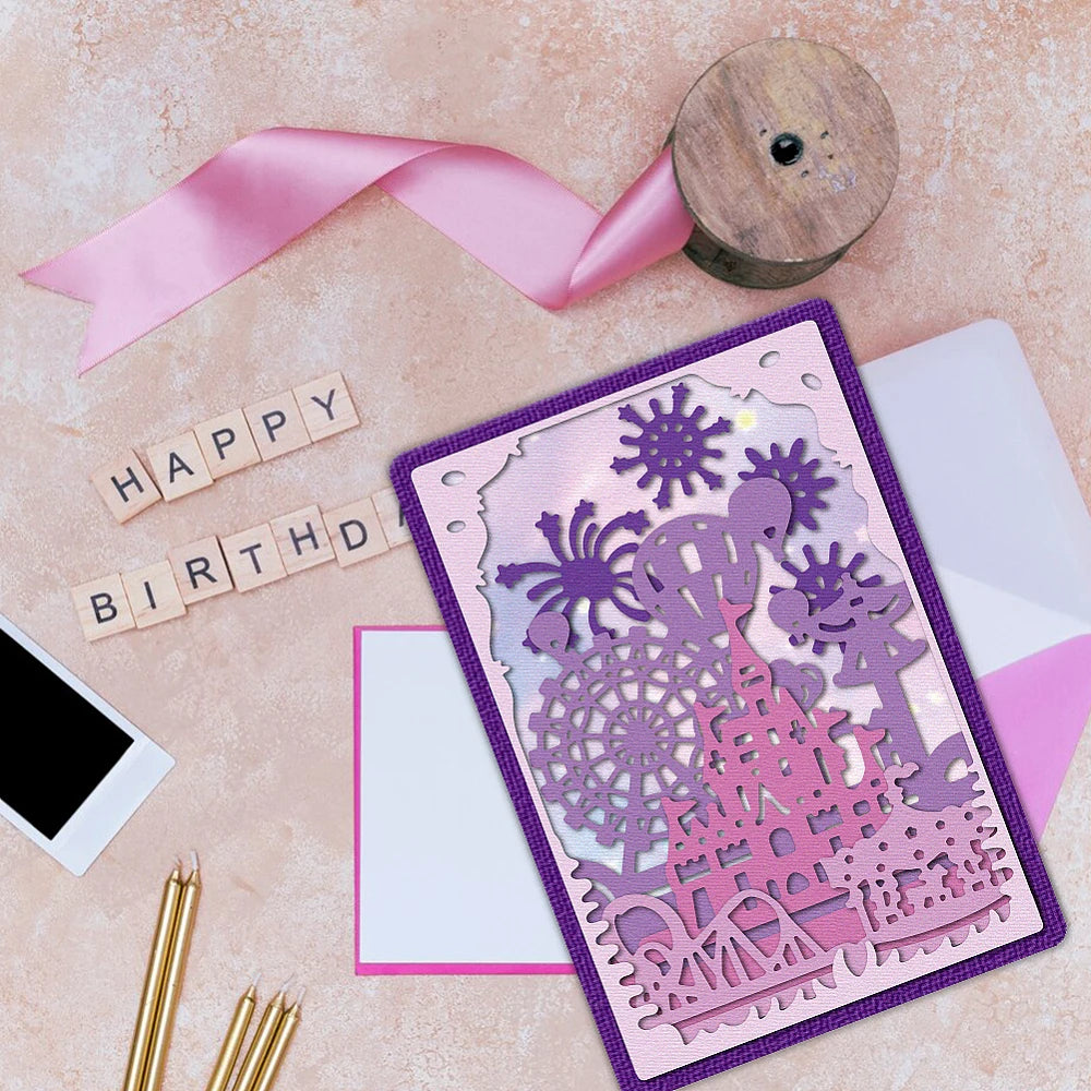 Ferris Wheel Amusement Park Die Set For Card Making