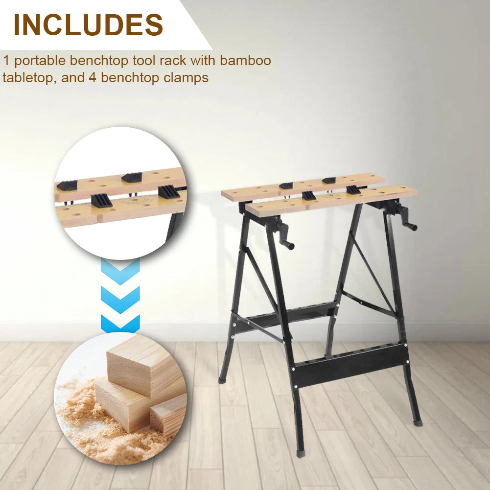Folding Portable Multipurpose Workbench with Protractor