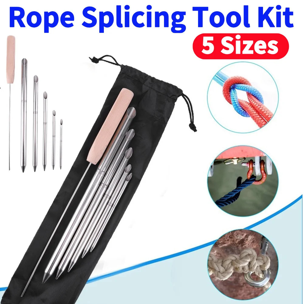 Stainless Steel Paracord Needle Set With Marlinspike