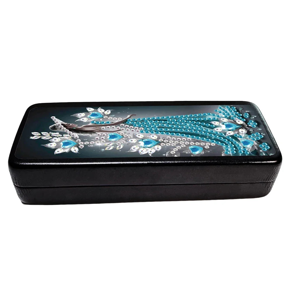 Holy Mother Diamond Painting Eyeglasses Case with Rhinestones