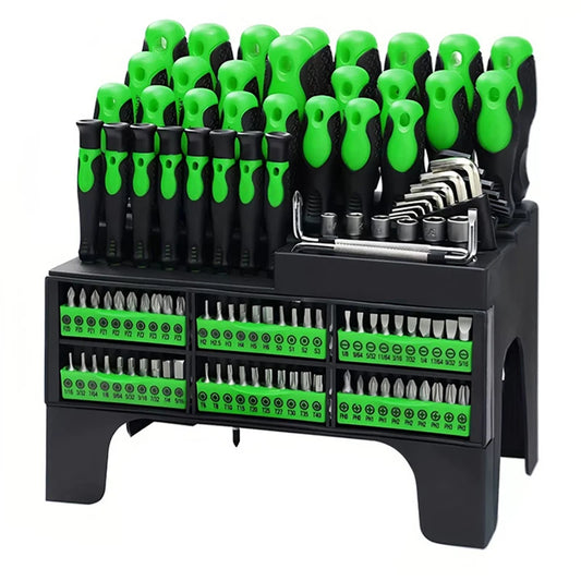 100Pcs Insulated Magnetic Screwdriver Set With Plastic Holder