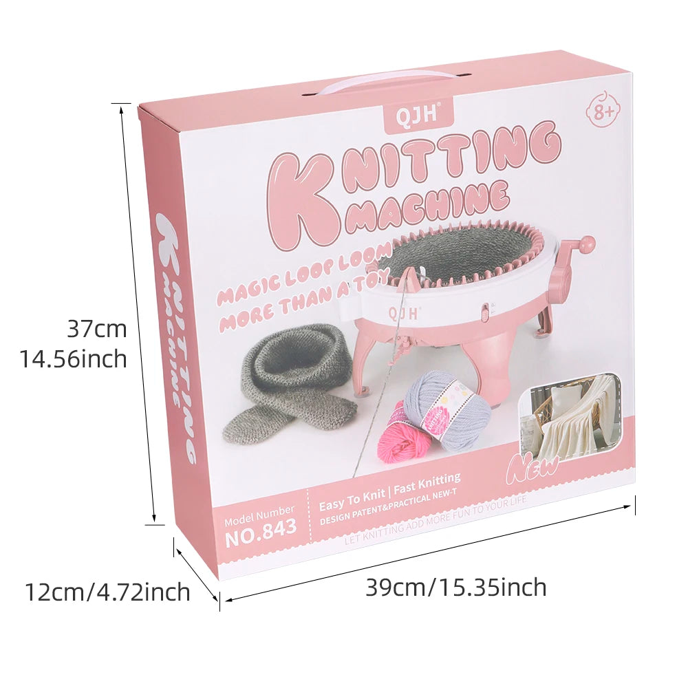 QJH 48 Needle Knitting Machine Kit for Easy DIY Weaving