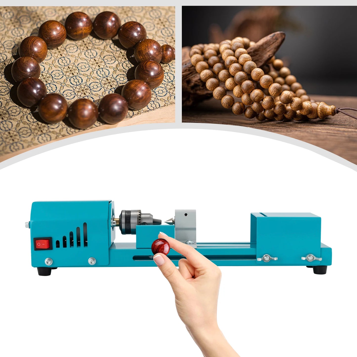 Mini Rust-Resistant Wood Lathe Machine for Engraving and Milling