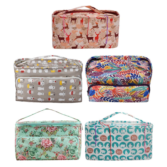 Colorful Wool Crochet Hook Storage Tote Bag Organizer Case