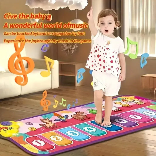 Interactive Red Piano Dance Mat For Kids Educational Play