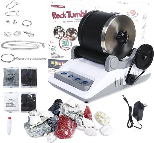 Rock Tumbler Kit for Kids and Adults with Polishing Grits
