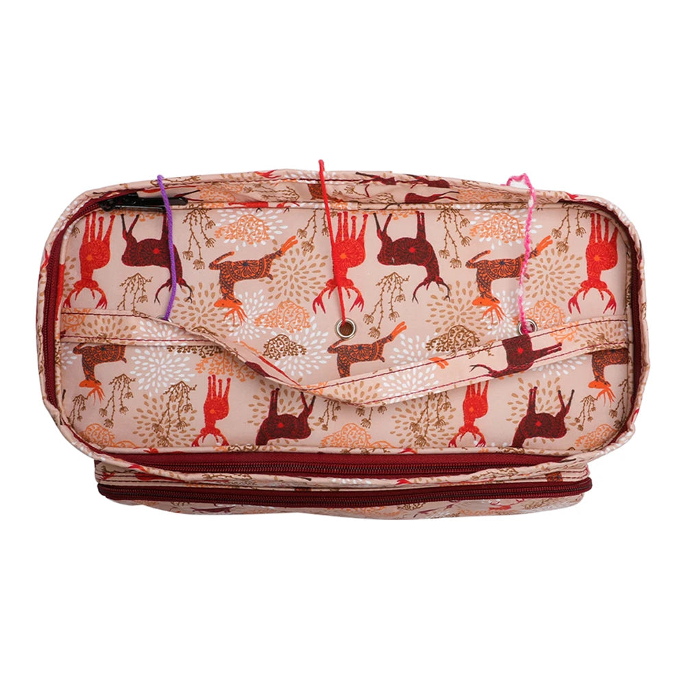 Colorful Wool Crochet Hook Storage Tote Bag Organizer Case